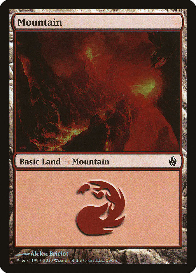 Mountain (33) [Premium Deck Series: Fire and Lightning] | Fandemonia Ltd