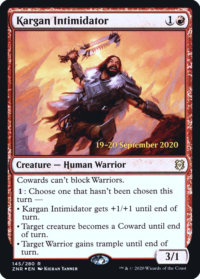 Kargan Intimidator  [Zendikar Rising Prerelease Promos] | Fandemonia Ltd