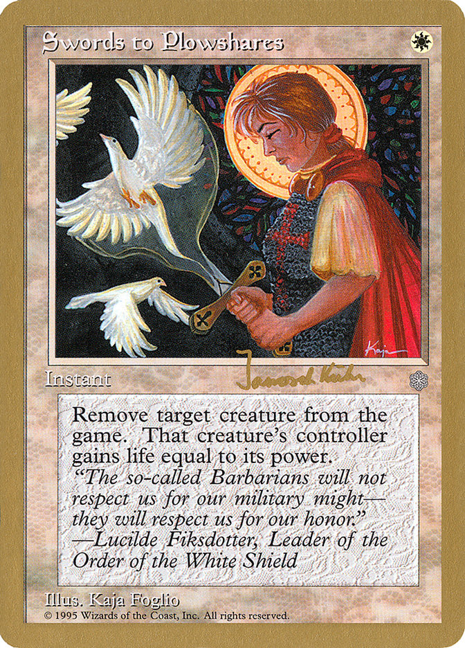 Swords to Plowshares (Janosch Kuhn) [World Championship Decks 1997] | Fandemonia Ltd