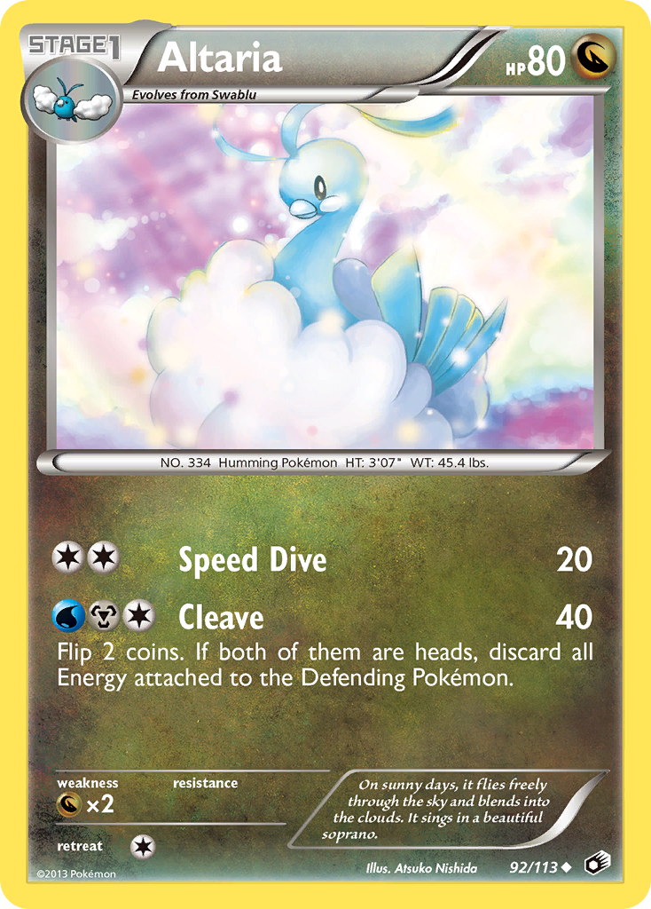 Altaria (92/113) [Black & White: Legendary Treasures] | Fandemonia Ltd