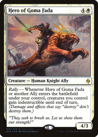 Hero of Goma Fada [Battle for Zendikar Promos] | Fandemonia Ltd