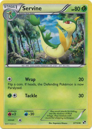Servine (3/114) (Cracked Ice Holo) [Black & White: Base Set] | Fandemonia Ltd