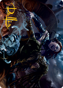 Olivia's Midnight Ambush Art Card (Gold-Stamped Signature) [Innistrad: Midnight Hunt Art Series] | Fandemonia Ltd
