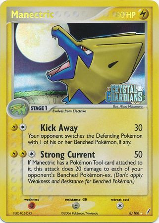 Manectric (8/100) (Stamped) [EX: Crystal Guardians] | Fandemonia Ltd