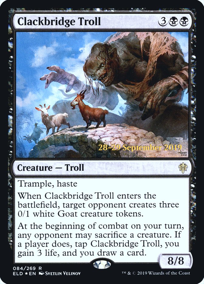 Clackbridge Troll  [Throne of Eldraine Prerelease Promos] | Fandemonia Ltd