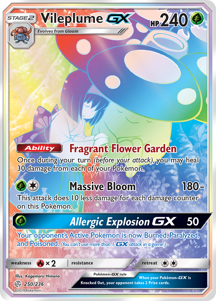 Vileplume GX (250/236) [Sun & Moon: Cosmic Eclipse] | Fandemonia Ltd