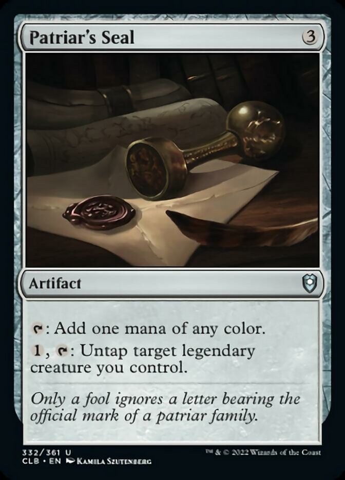 Patriar's Seal [Commander Legends: Battle for Baldur's Gate] | Fandemonia Ltd