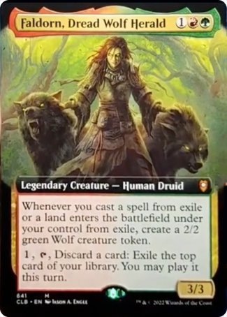 Faldorn, Dread Wolf Herald (Extended Art) [Commander Legends: Battle for Baldur's Gate] | Fandemonia Ltd