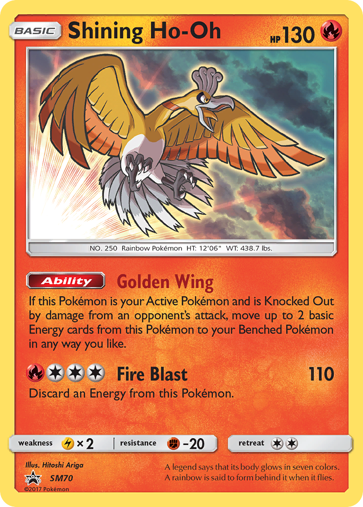 Shining Ho-Oh (SM70) [Sun & Moon: Black Star Promos] | Fandemonia Ltd