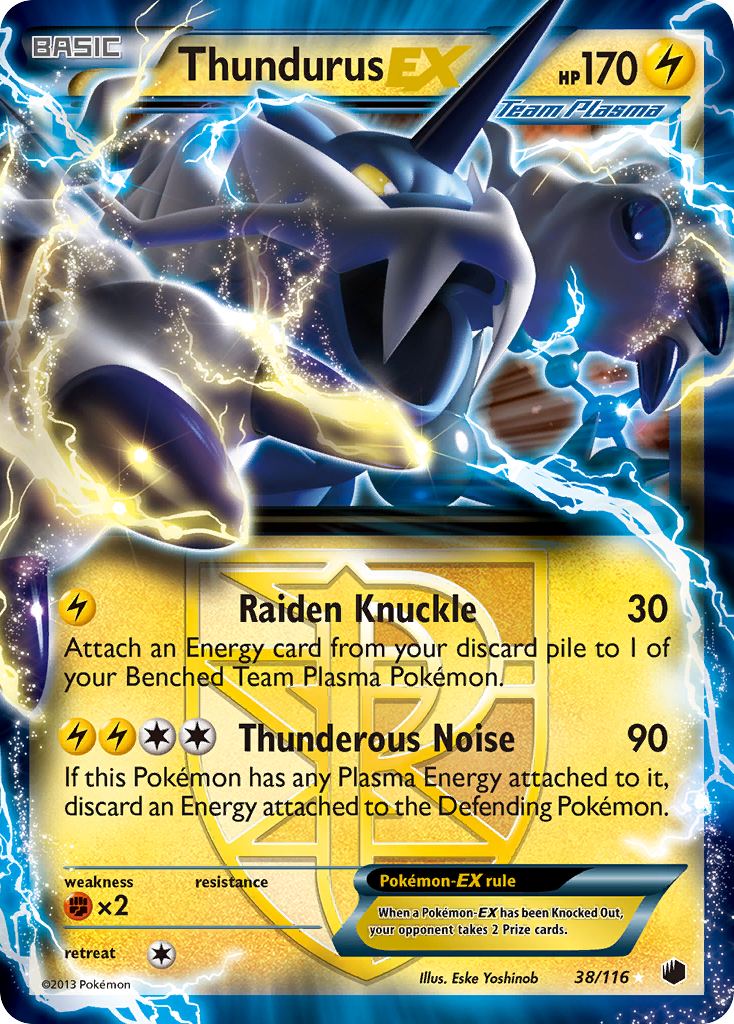 Thundurus EX (38/116) [Black & White: Plasma Freeze] | Fandemonia Ltd