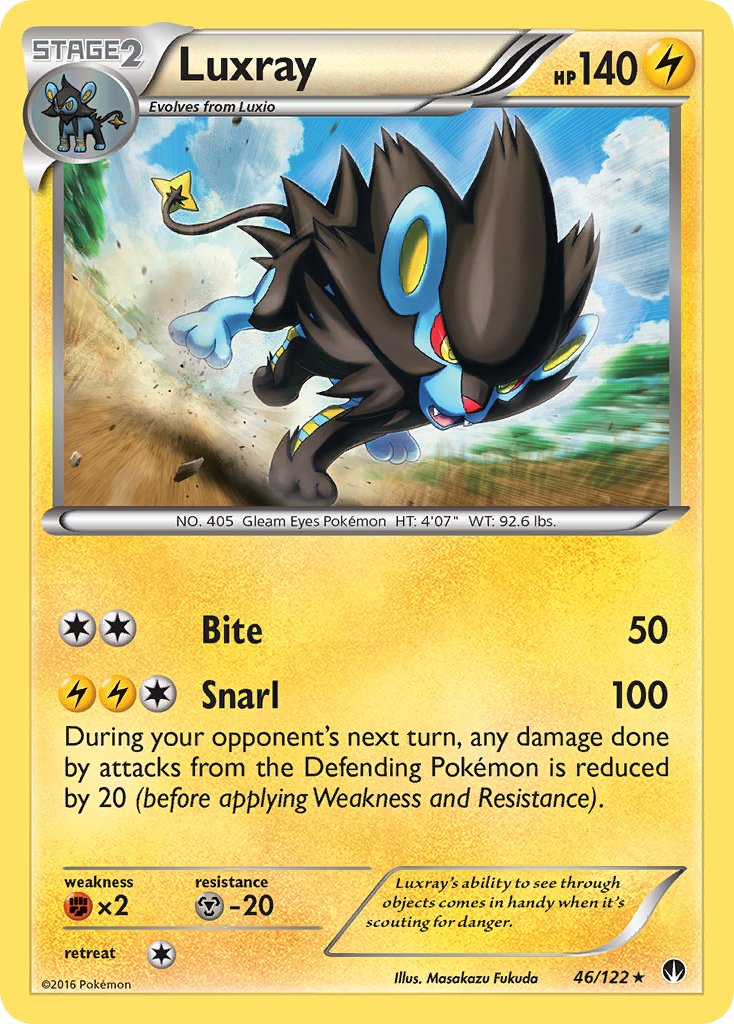 Luxray (46/122) (Cracked Ice Holo) [XY: BREAKpoint] | Fandemonia Ltd