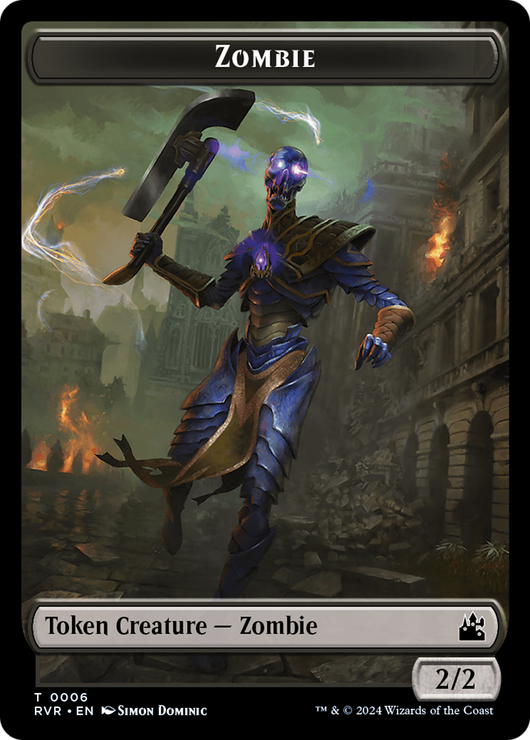 Goblin (0008) // Zombie Double-Sided Token [Ravnica Remastered Tokens] | Fandemonia Ltd