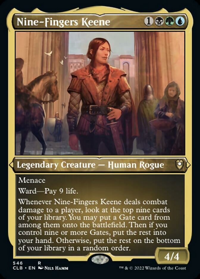 Nine-Fingers Keene (Foil Etched) [Commander Legends: Battle for Baldur's Gate] | Fandemonia Ltd