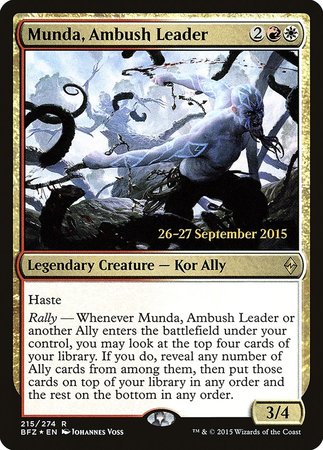 Munda, Ambush Leader [Battle for Zendikar Promos] | Fandemonia Ltd