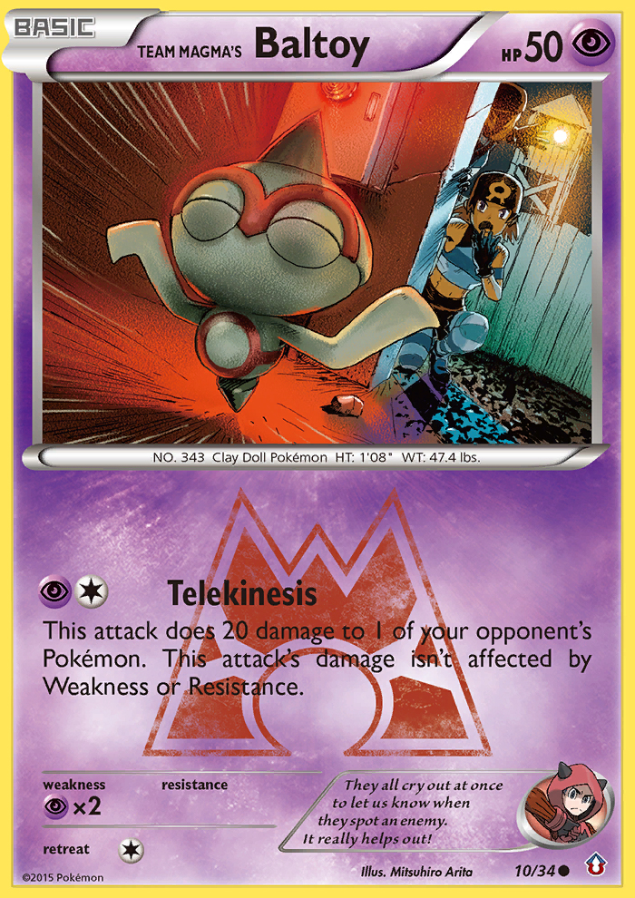 Team Magma's Baltoy (10/34) [XY: Double Crisis] | Fandemonia Ltd