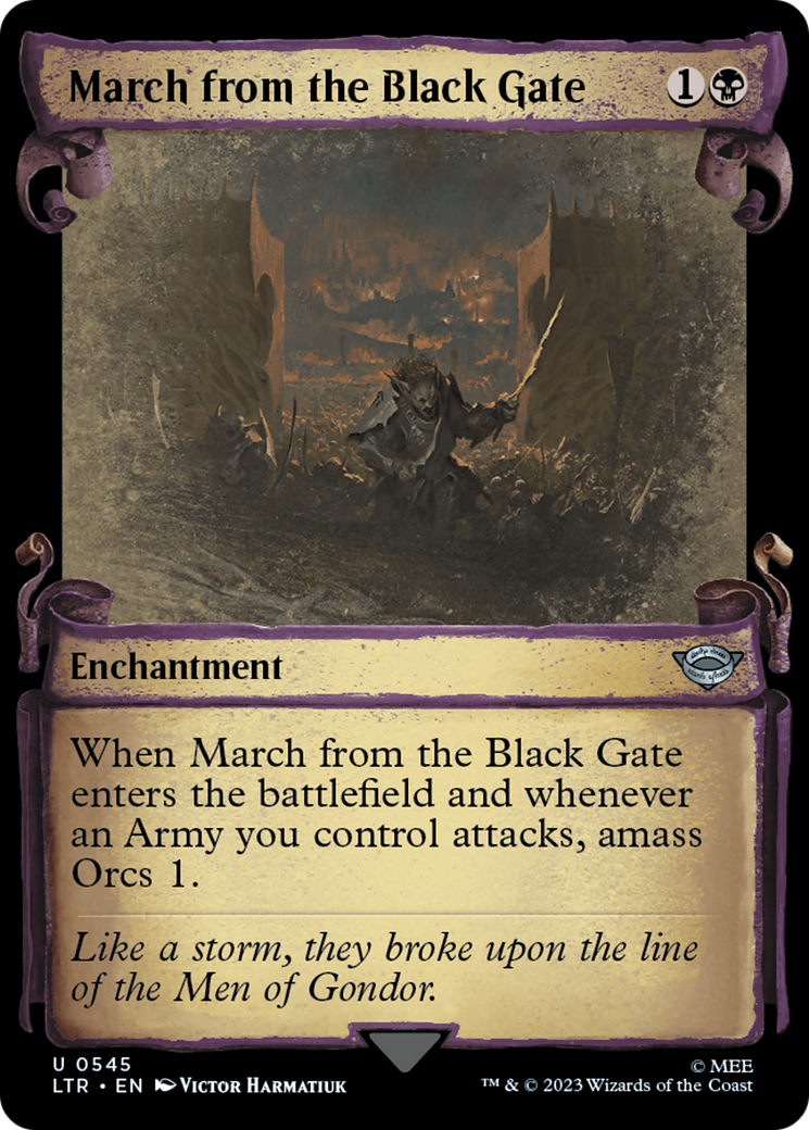 March from the Black Gate [The Lord of the Rings: Tales of Middle-Earth Showcase Scrolls] | Fandemonia Ltd