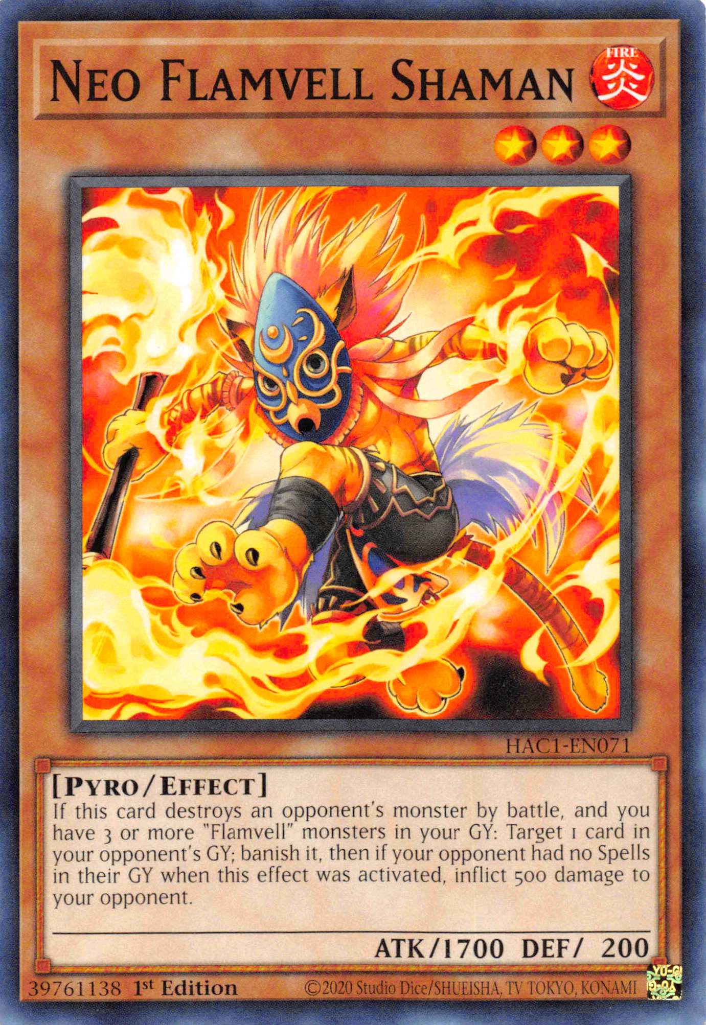 Neo Flamvell Shaman [HAC1-EN071] Common | Fandemonia Ltd