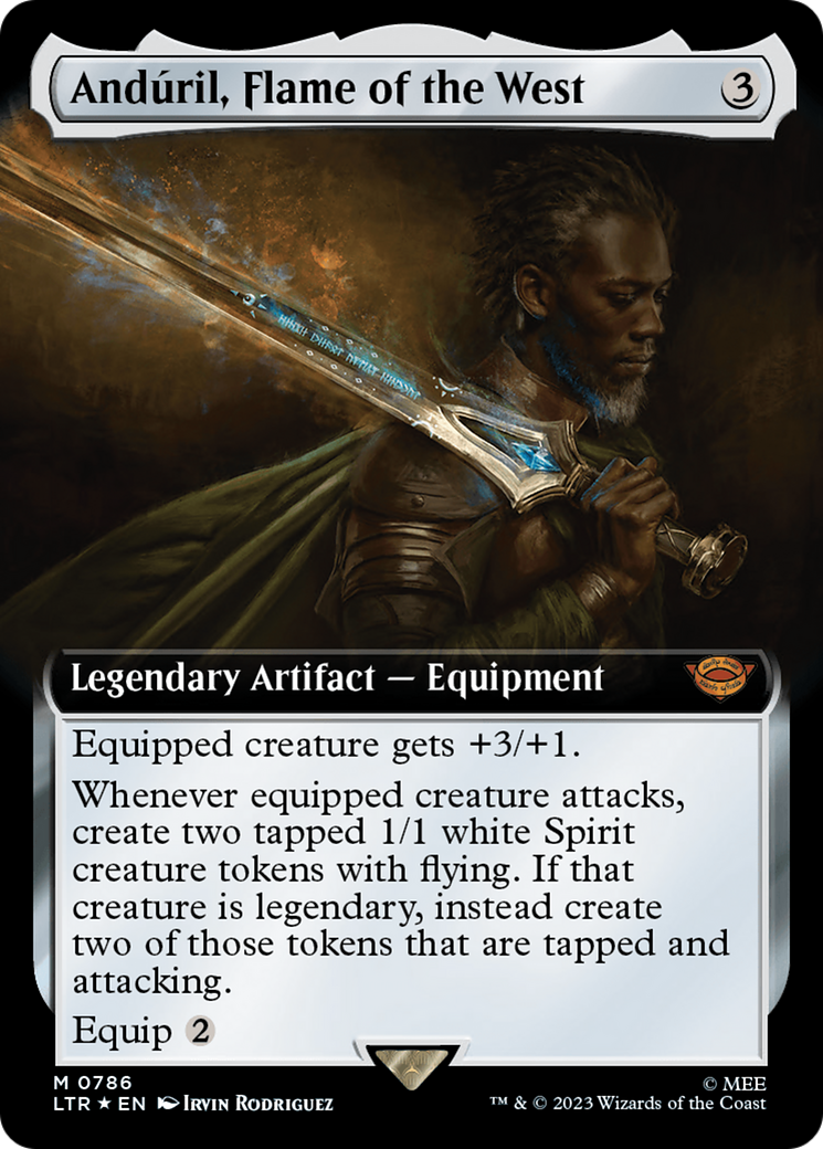 Anduril, Flame of the West (Extended Art) (Surge Foil) [The Lord of the Rings: Tales of Middle-Earth] | Fandemonia Ltd