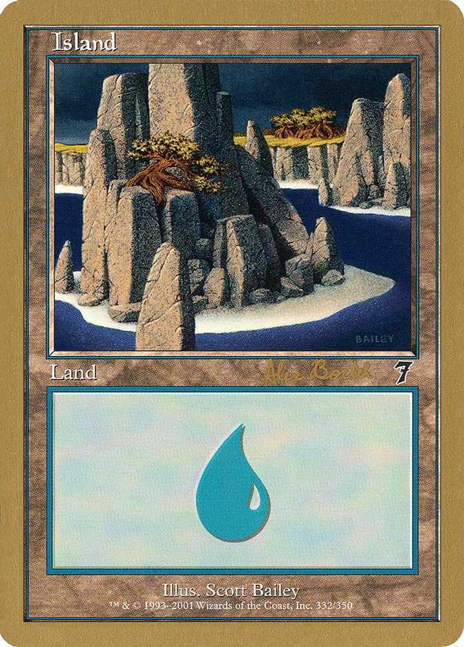 Island (ab332) (Alex Borteh) [World Championship Decks 2001] | Fandemonia Ltd