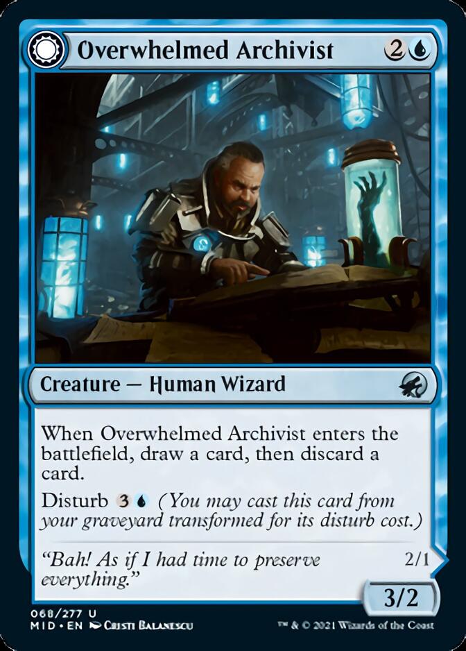 Overwhelmed Archivist // Archive Haunt [Innistrad: Midnight Hunt] | Fandemonia Ltd