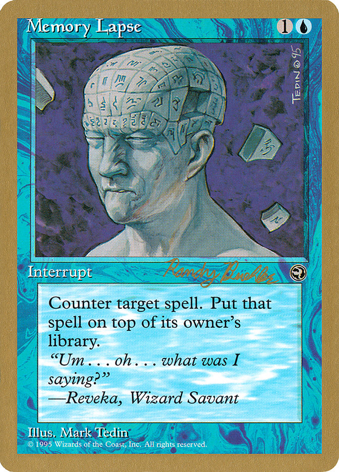 Memory Lapse (Randy Buehler) [World Championship Decks 1998] | Fandemonia Ltd
