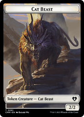 Cleric // Cat Beast Double-Sided Token [Commander Masters Tokens] | Fandemonia Ltd