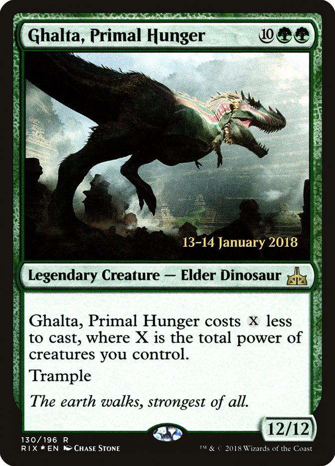 Ghalta, Primal Hunger [Rivals of Ixalan Prerelease Promos] | Fandemonia Ltd