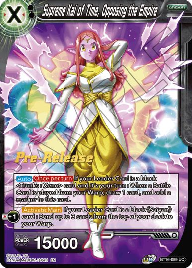 Supreme Kai of Time, Opposing the Empire (BT16-099) [Realm of the Gods Prerelease Promos] | Fandemonia Ltd