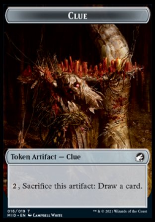 Clue // Elemental Double-sided Token [Innistrad: Midnight Hunt Tokens] | Fandemonia Ltd