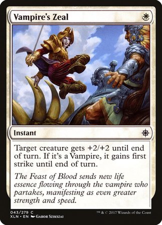 Vampire's Zeal [Ixalan] | Fandemonia Ltd