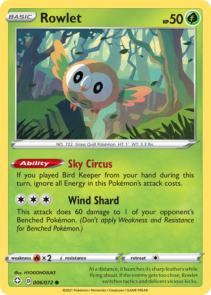 Rowlet (006/072) [Sword & Shield: Shining Fates] | Fandemonia Ltd