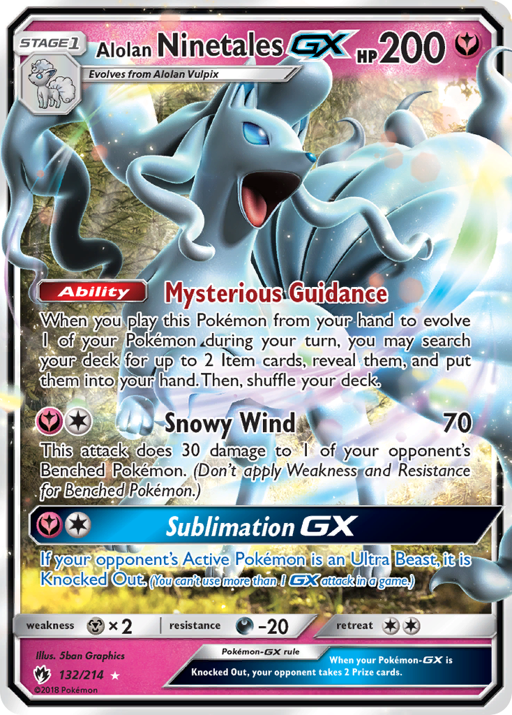 Alolan Ninetales GX (132/214) [Sun & Moon: Lost Thunder] | Fandemonia Ltd