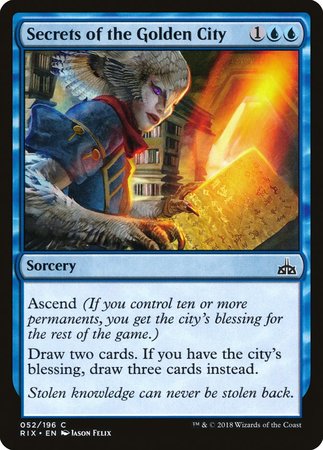 Secrets of the Golden City [Rivals of Ixalan] | Fandemonia Ltd