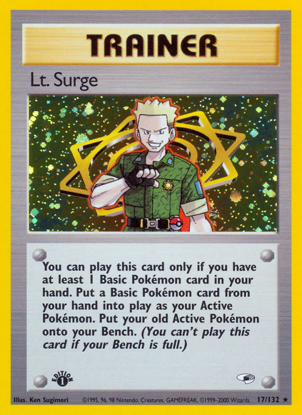 Lt. Surge (17/132) [Gym Heroes 1st Edition] | Fandemonia Ltd