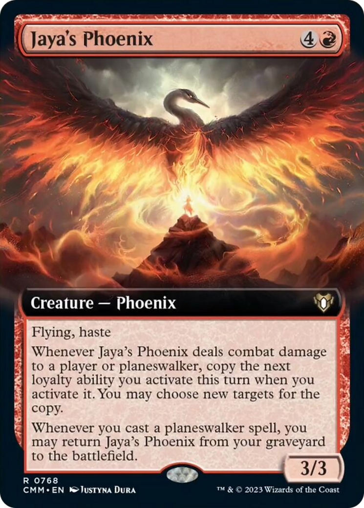 Jaya's Phoenix (Extended Art) [Commander Masters] | Fandemonia Ltd