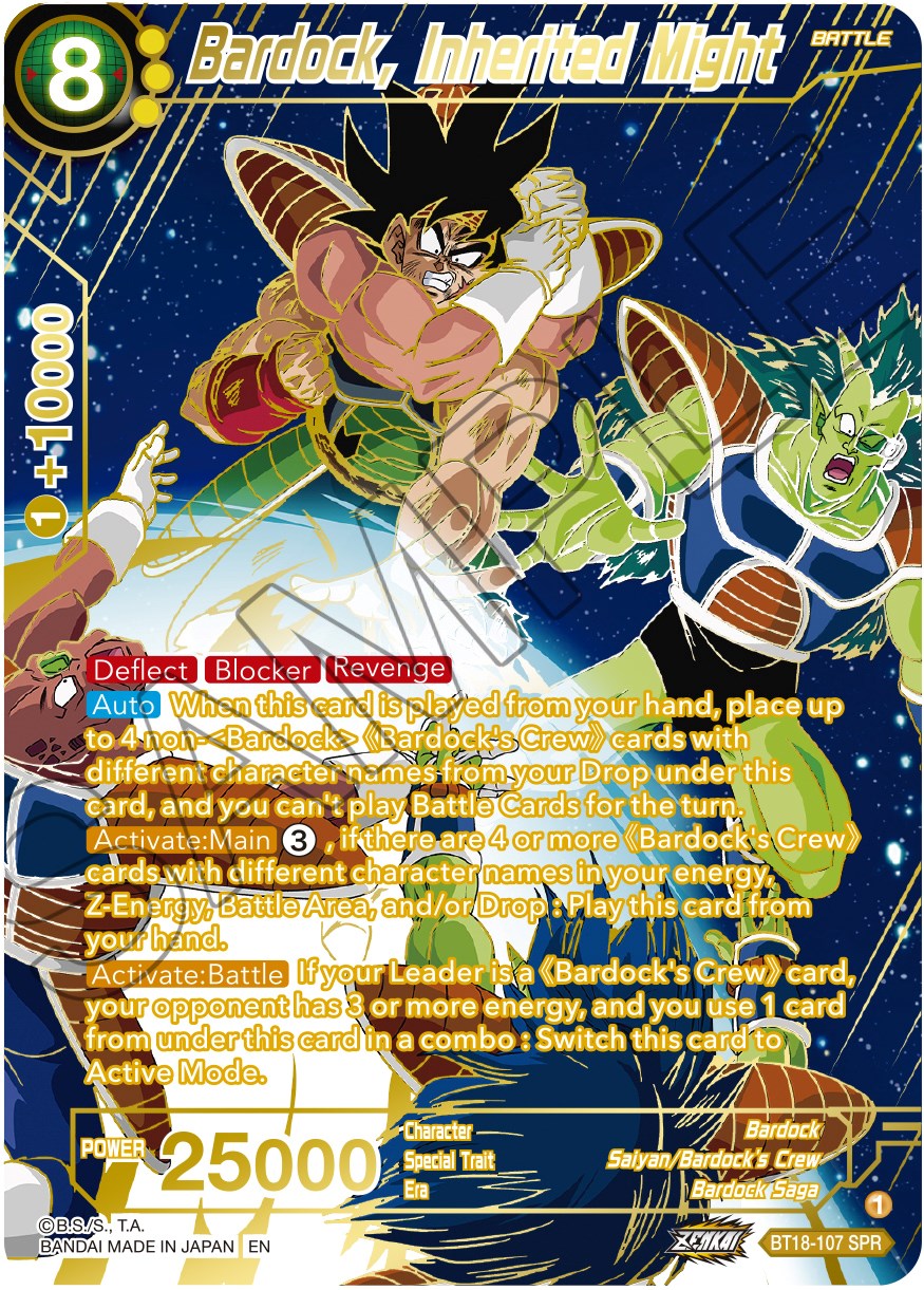 Bardock, Inherited Might (SPR) (BT18-107) [Dawn of the Z-Legends] | Fandemonia Ltd