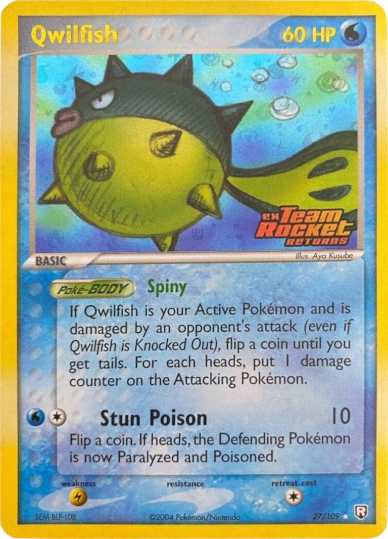 Qwilfish (27/109) (Stamped) [EX: Team Rocket Returns] | Fandemonia Ltd