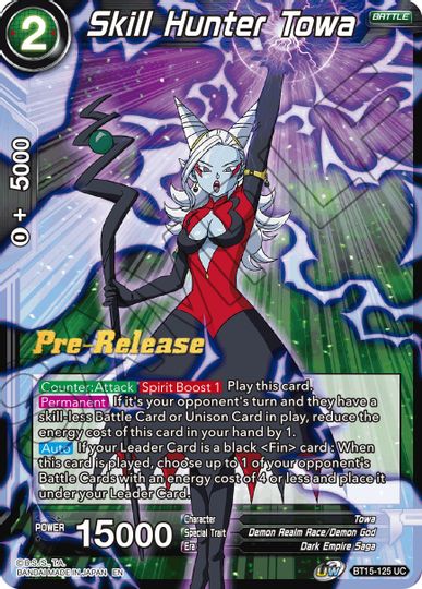 Skill Hunter Towa (BT15-125) [Saiyan Showdown Prerelease Promos] | Fandemonia Ltd