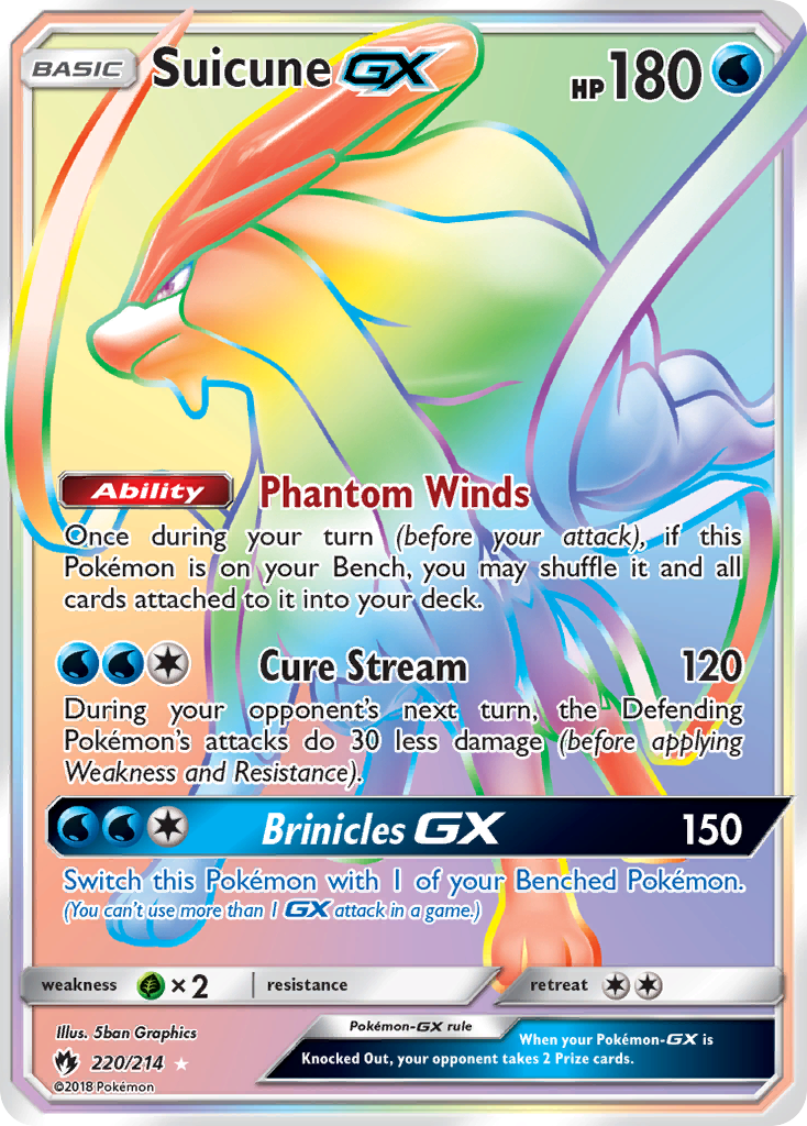 Suicune GX (220/214) [Sun & Moon: Lost Thunder] | Fandemonia Ltd