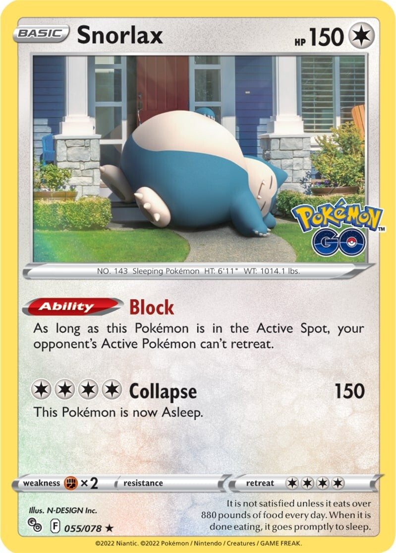 Snorlax (055/078) [Pokémon GO] | Fandemonia Ltd