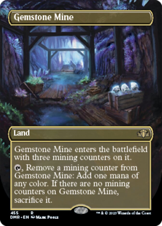 Gemstone Mine (Borderless Alternate Art) [Dominaria Remastered] | Fandemonia Ltd