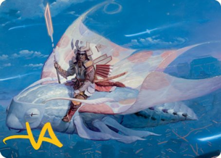 Sky-Blessed Samurai Art Card (Gold-Stamped Signature) [Kamigawa: Neon Dynasty Art Series] | Fandemonia Ltd