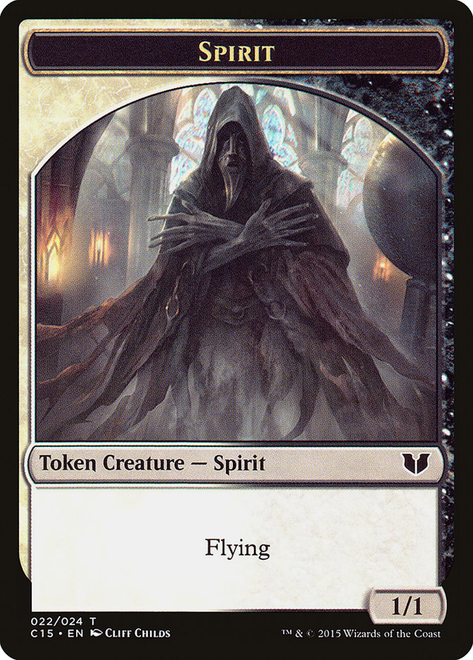 Spirit (022) // Angel Double-Sided Token [Commander 2015 Tokens] | Fandemonia Ltd