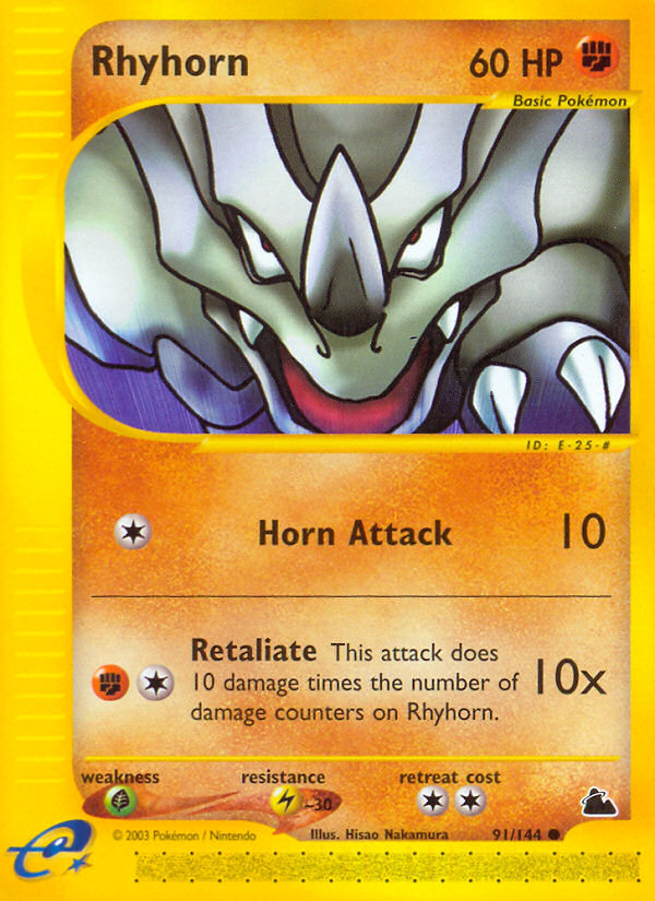 Rhyhorn (91/144) [Skyridge] | Fandemonia Ltd