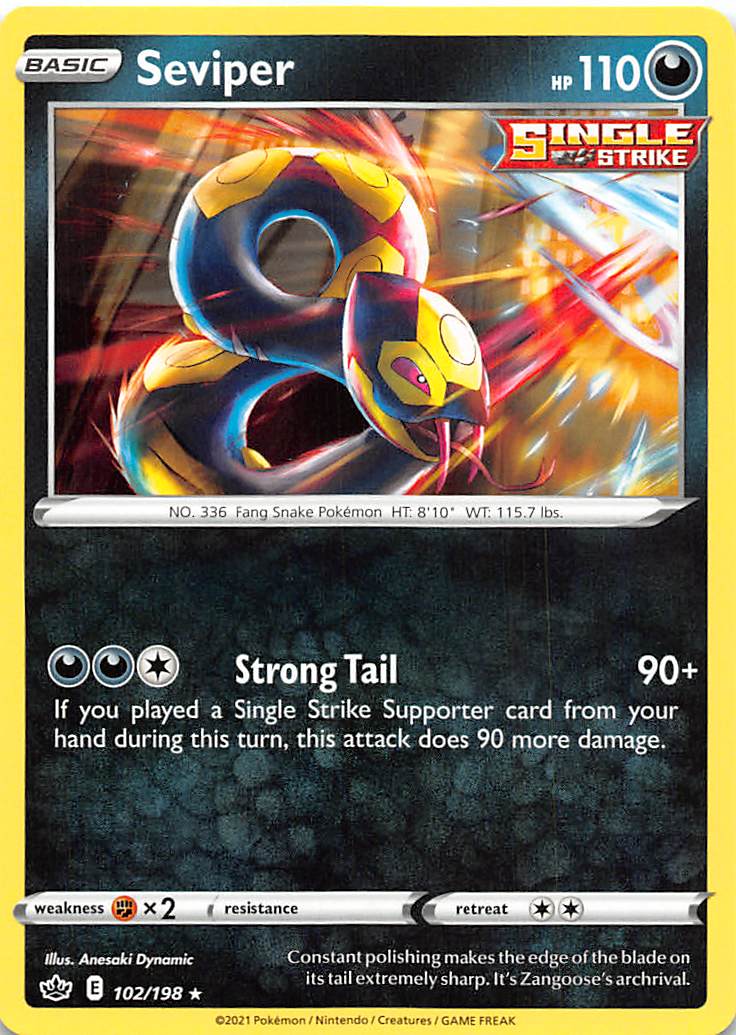Seviper (102/198) [Sword & Shield: Chilling Reign] | Fandemonia Ltd