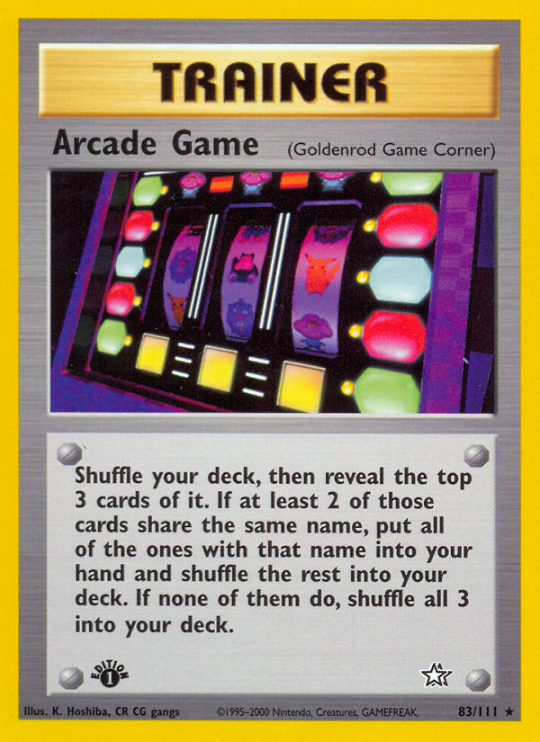 Arcade Game (83/111) [Neo Genesis 1st Edition] | Fandemonia Ltd