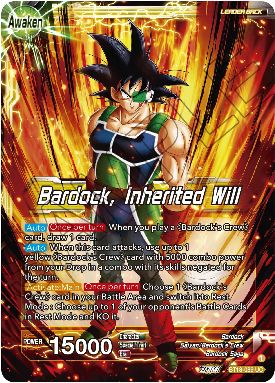 Bardock's Crew // Bardock, Inherited Will (BT18-089) [Dawn of the Z-Legends] | Fandemonia Ltd