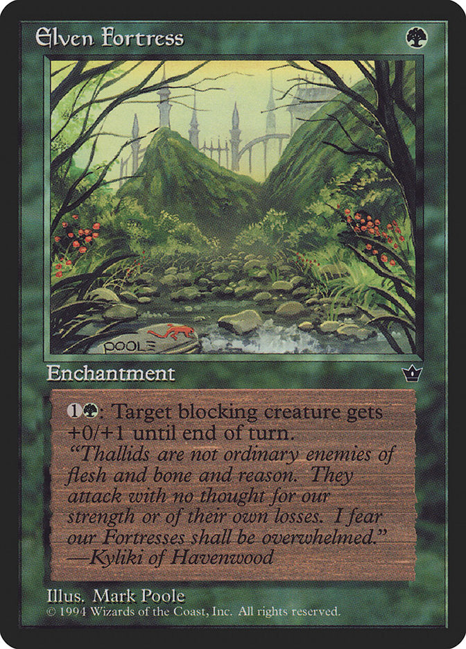 Elven Fortress (Mark Poole) [Fallen Empires] | Fandemonia Ltd