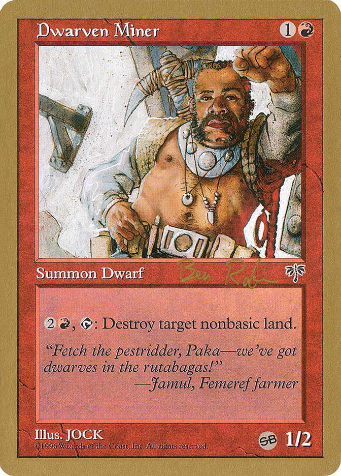 Dwarven Miner (Ben Rubin) (SB) [World Championship Decks 1998] | Fandemonia Ltd