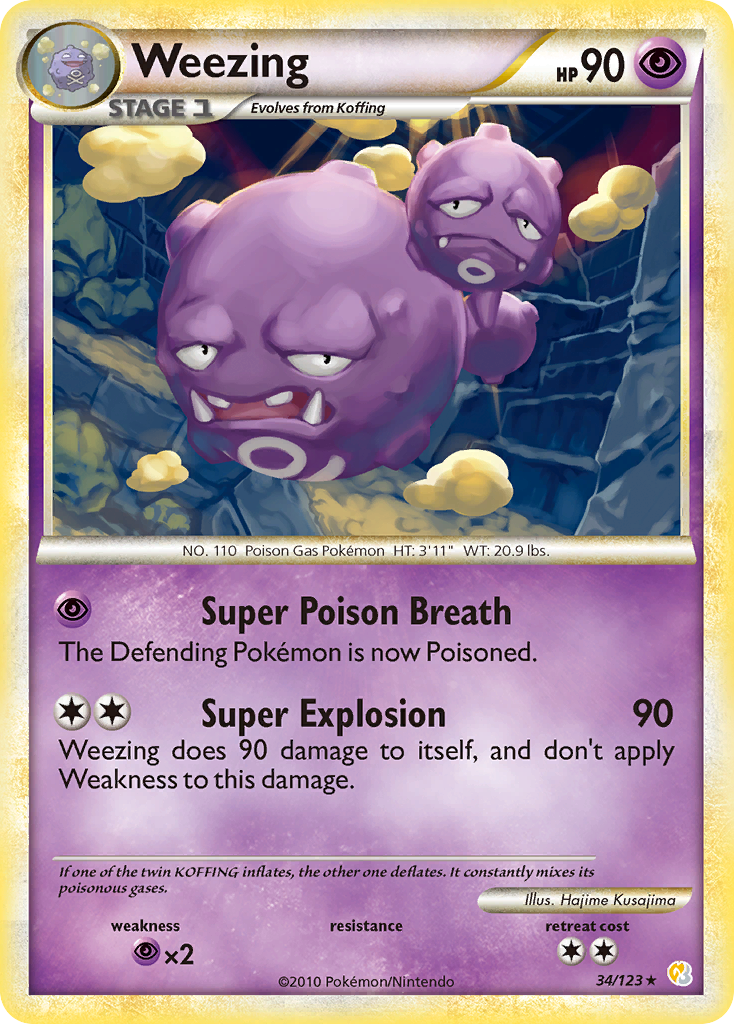 Weezing (34/123) [HeartGold & SoulSilver: Base Set] | Fandemonia Ltd